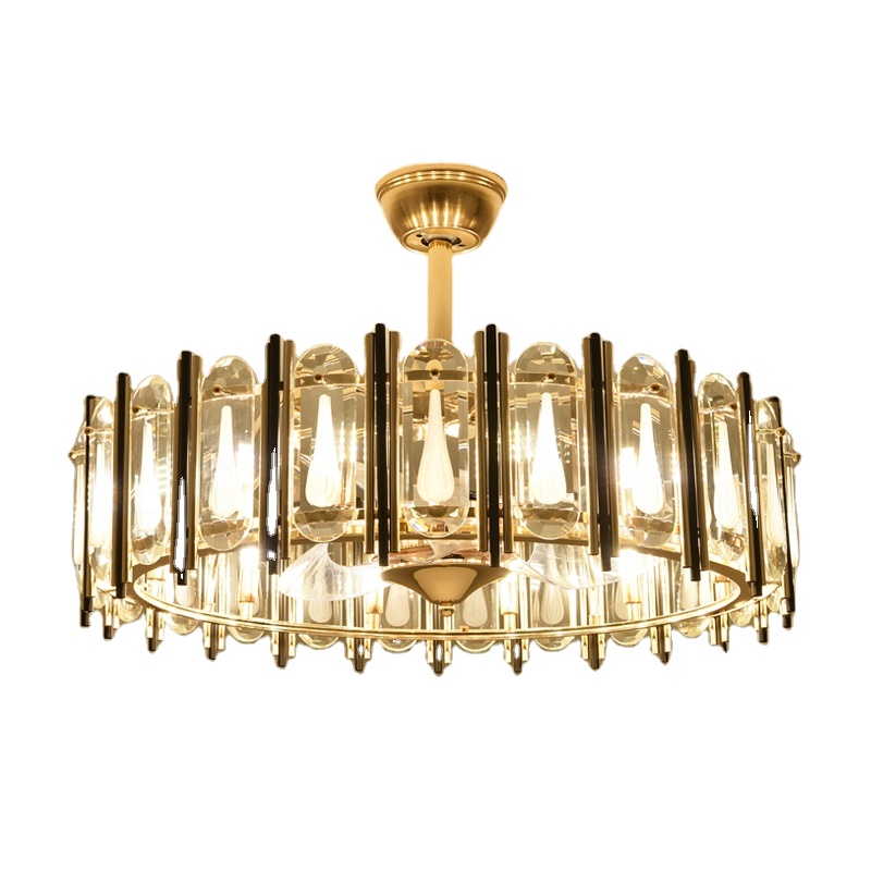 903F Luxury Crystal Chandelier with Fan with Remote Control 50/65/76cm