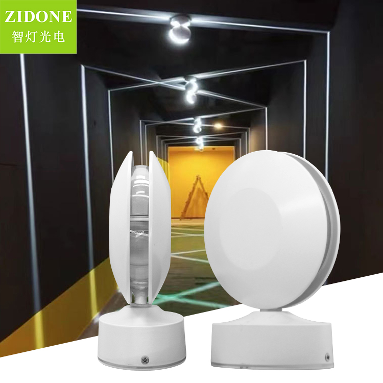 360 Degree Rotating LED Window Light for Corridor Exterior Wall Decorative KTV Club Landscape Decoration Outdoor Wall Lamps