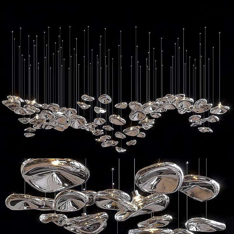 VEKO Modern Chandeliers Pendant Lights Art Glass Hotel Lobby Chandelier Public Airport Project Chandelier