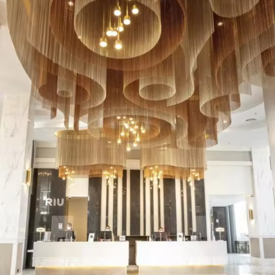 Custom Hotel Project Large Lights Lighting Chandelier Iron Curtain Chandeliers&amp;pendant Lights