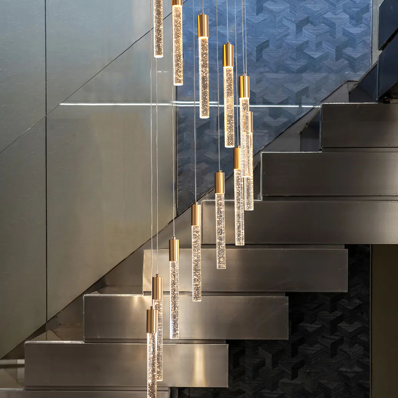 Large Luxury Modern Chandelier for Duplex Buildings Creative Living Room Lamp Hotel Lobby Sales Office Loft Staircase-for Villas