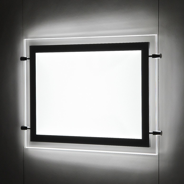 Real Estate Hanging Sign Board Crystal Acrylic LED Strip Lighting High Brightness Customizable Color Light Box