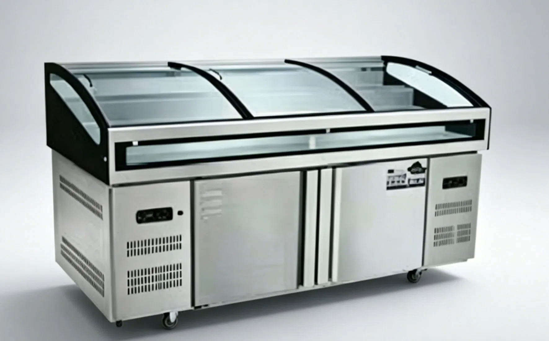 Stepped Ice Platform / Commercial Refrigerated Seafood Display Counter