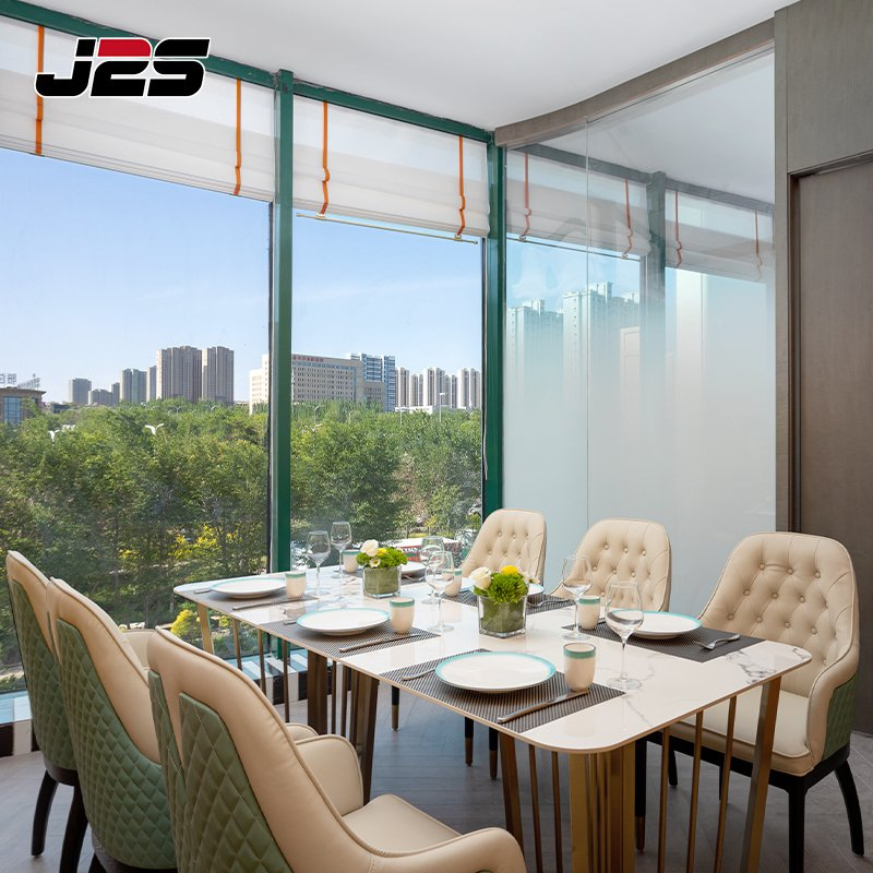 J2s Luxury Restaurant Furniture Set Tables and Upholstered Chairs for Hotel Buffet Area