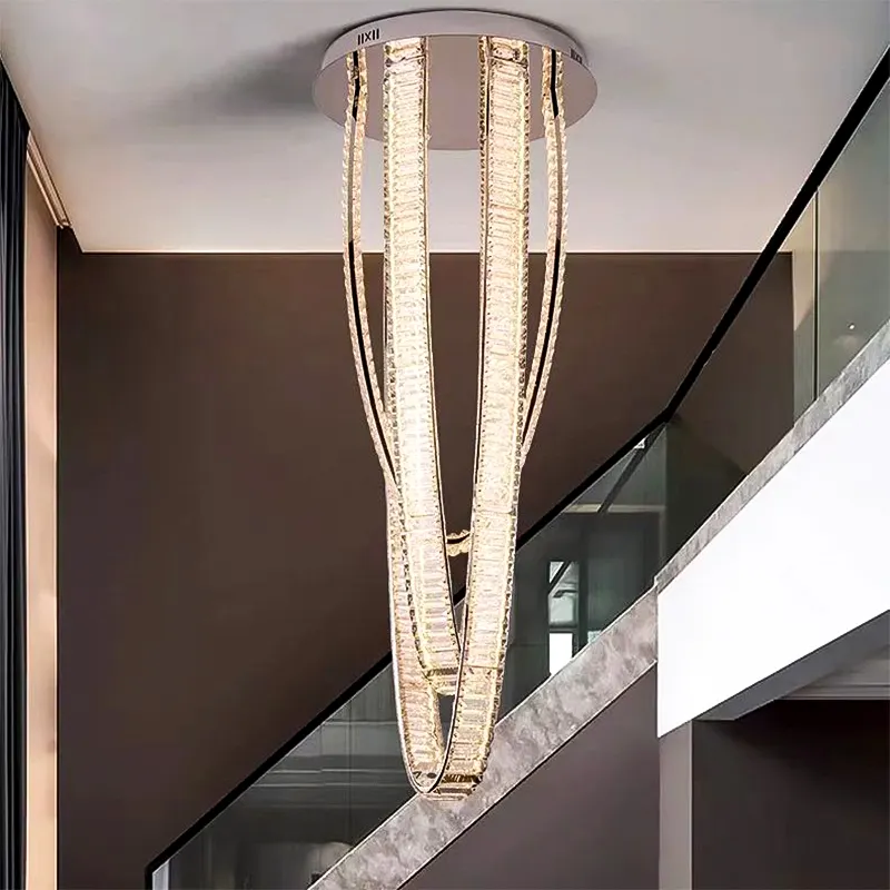 Artistic Crystal Chandelier Hotels Clubs Lounges Light Luxury New Style AC Bar Room Use Personalized Empty Crystal Chandelier
