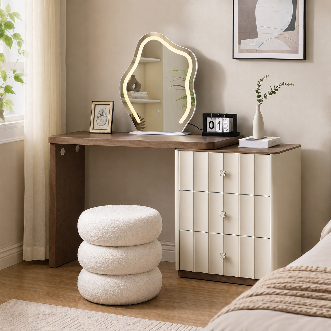 Bedroom Furniture Dressing Table Countertops Vanity Tops Table Tops Dressing Table with Mirror Vanity