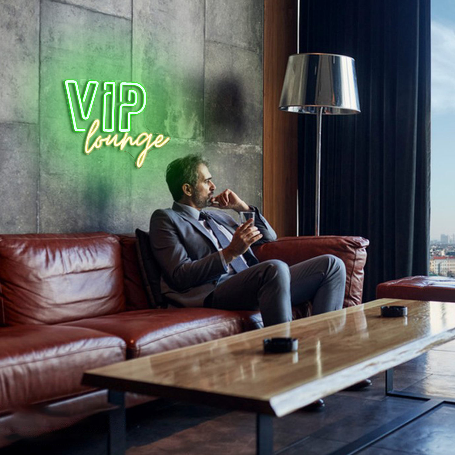 Custom LED Neon Lights Acrylic VIP Lounge Logo for Nightclub Business Wall Decoration Bedroom Landscape Wall Led Neon Signs