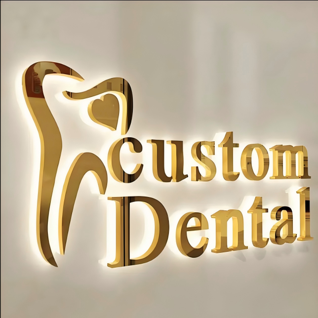 Customized Backlit Business Led Sign Channel Letter Sign For Custom Office Led Illuminated Sign Outdoor Brandname Display