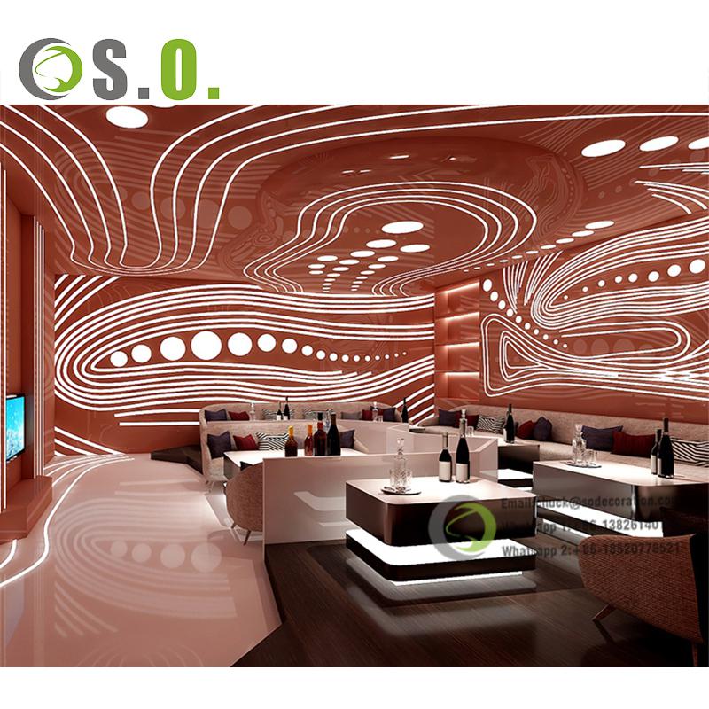 Upscale Ceiling Lights for Night Club and Fancy Lounge Bar With Hot Designed Interior Layout