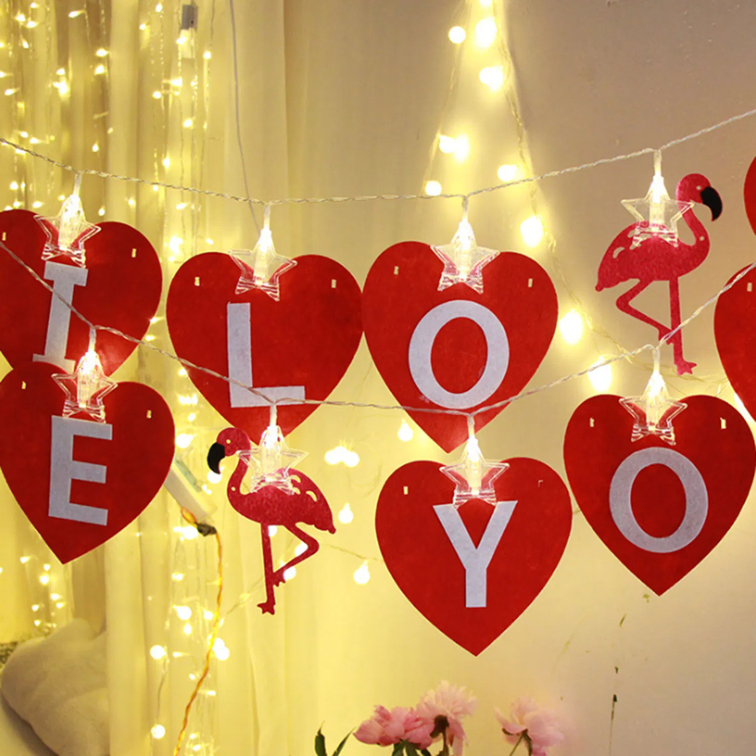 LED Star Photo Clips String Lights