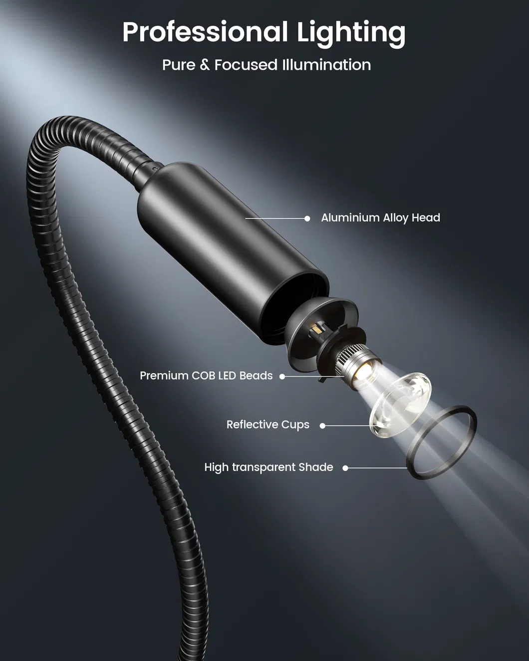 Clip-on LED Table Reading Light View 2