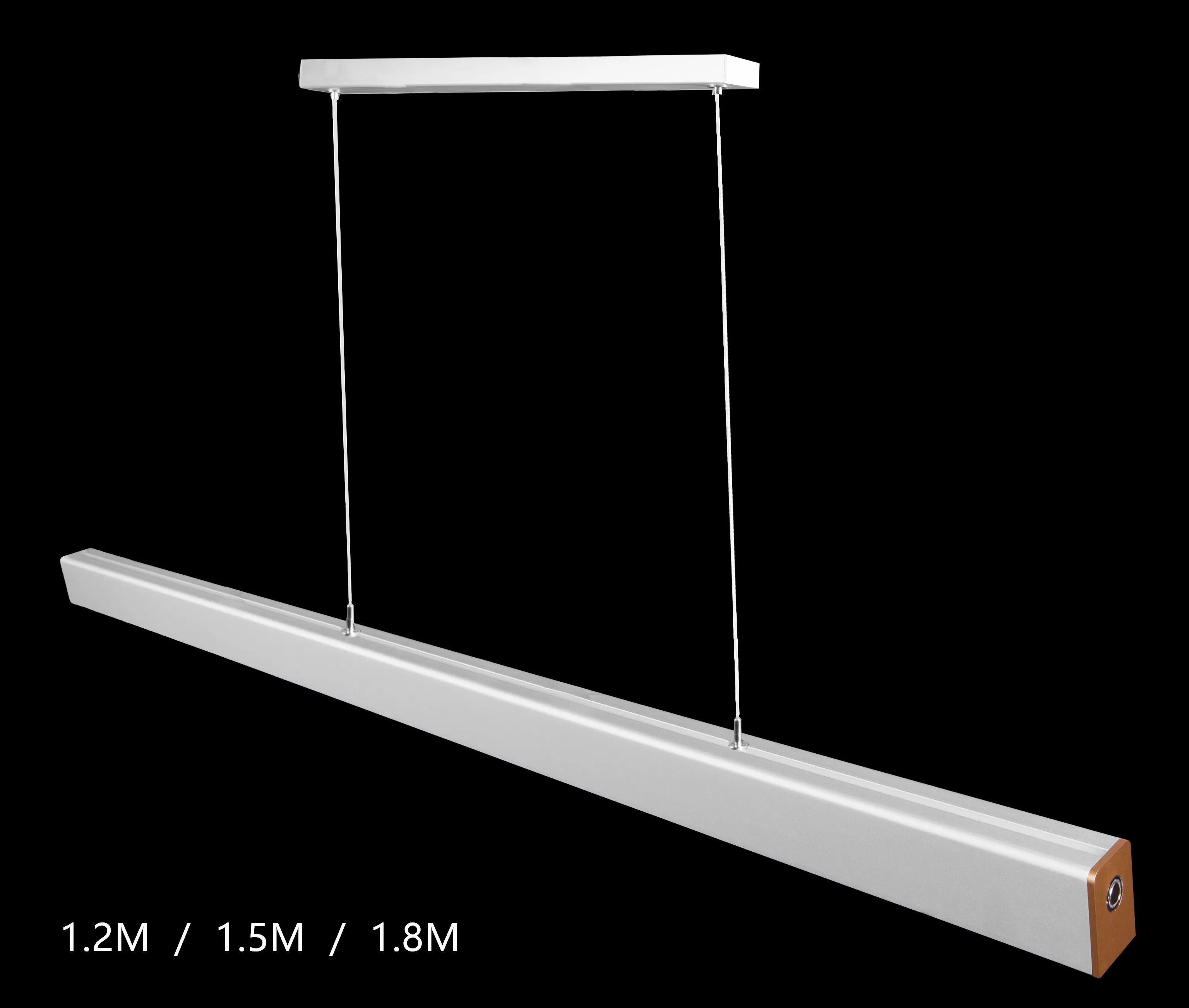 Modern 1.5 M 40W LED Linear Pendant Light with Baffle Strips