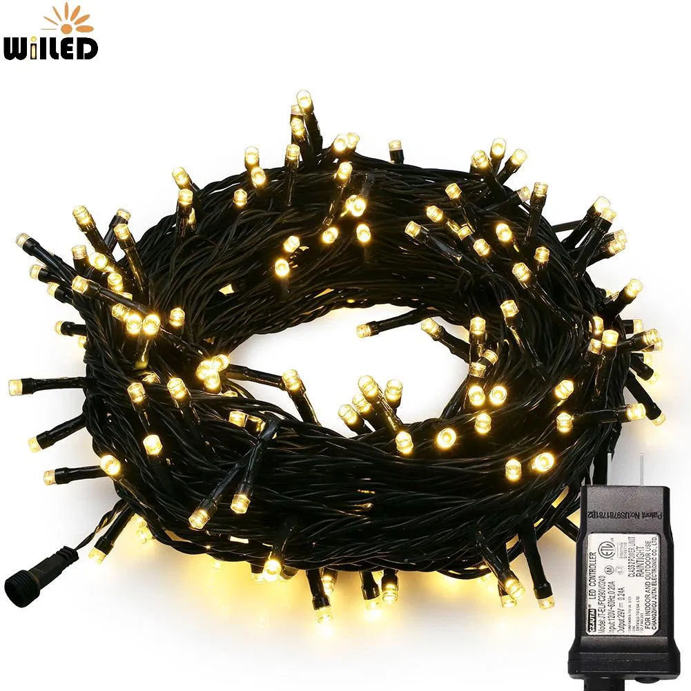 Decoration Starry 66FT 200 LED String Lights Indoor Outdoor LED Fairy Light for Party Holiday Patio Christmas Tree Ornament Lighting Copper Wire
