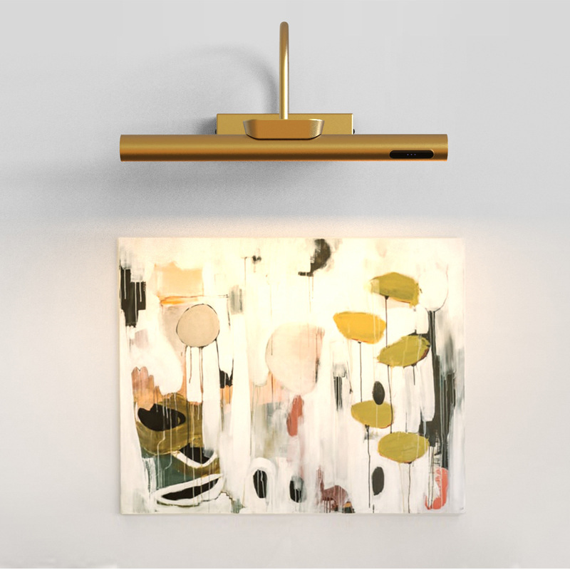 Battery Operated Picture Light with Touch Remote Control, Dimmable LED Art Light