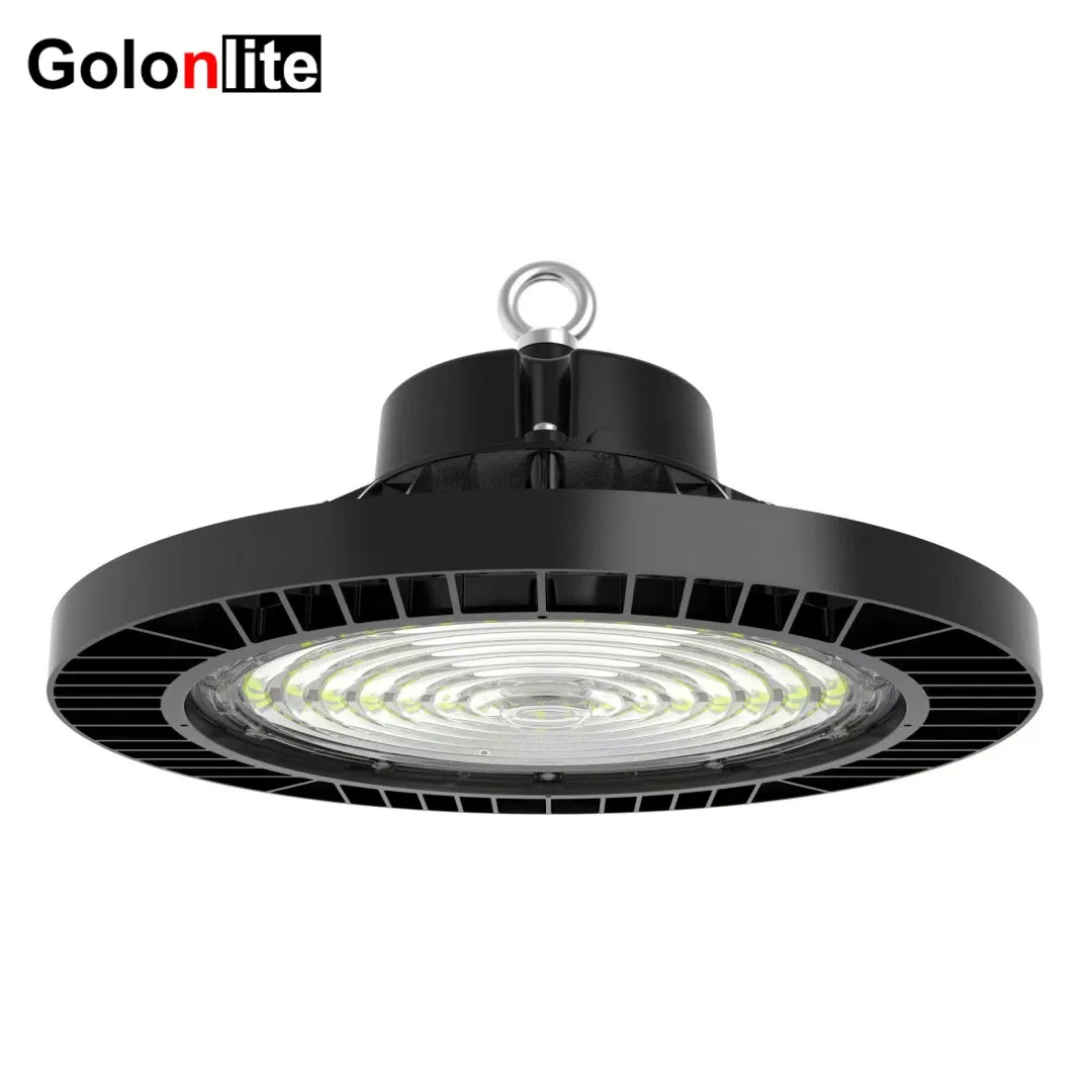 210lm/W Sensor Dimmable Gym Showroom Factory Workshop Warehouse Low Bay Lamp 300W 240W 100W 150W LED Industrial Lighting 200W UFO LED High Bay Light Fixture