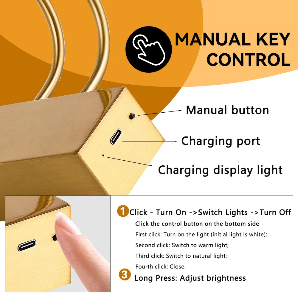 Gold Picture Wall Light – Wireless LED Bathroom Lighting