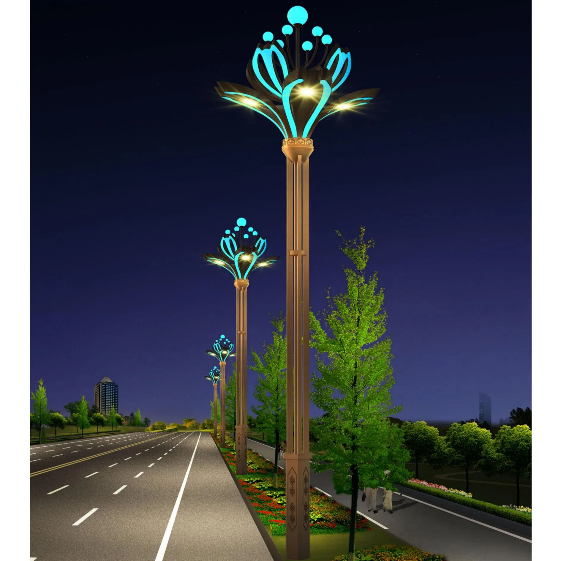 Best 100-200W City LED Smart Street Lamp Waterproof IP66, Customizable with LED Display WiFi CCTV Camera City Traffic Urban Smart Street Lamp, Public Area Lamp