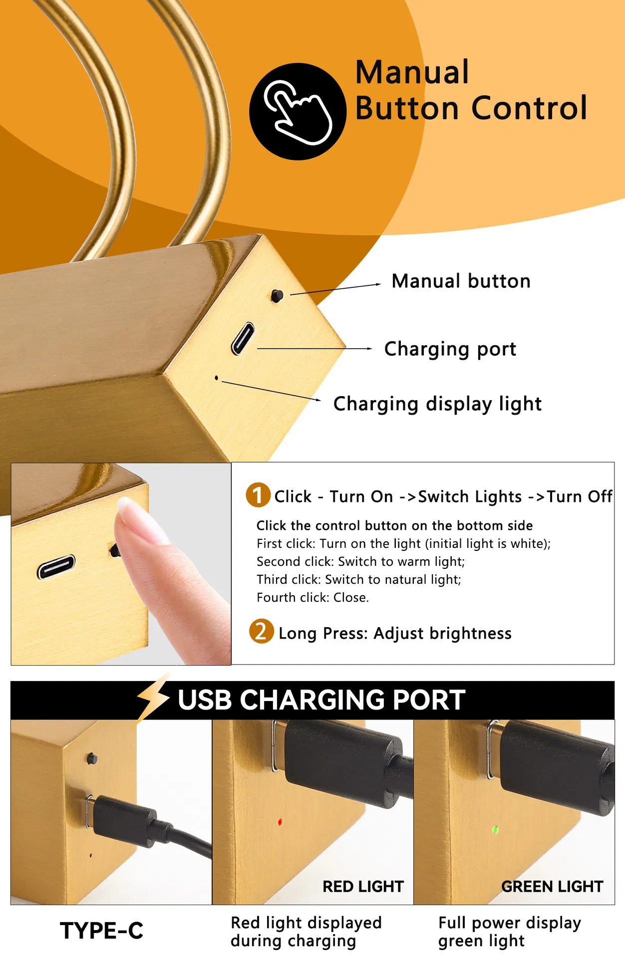 Smart Touch Sensor Picture Wall Light Bedroom/Office/Gallery Lighting