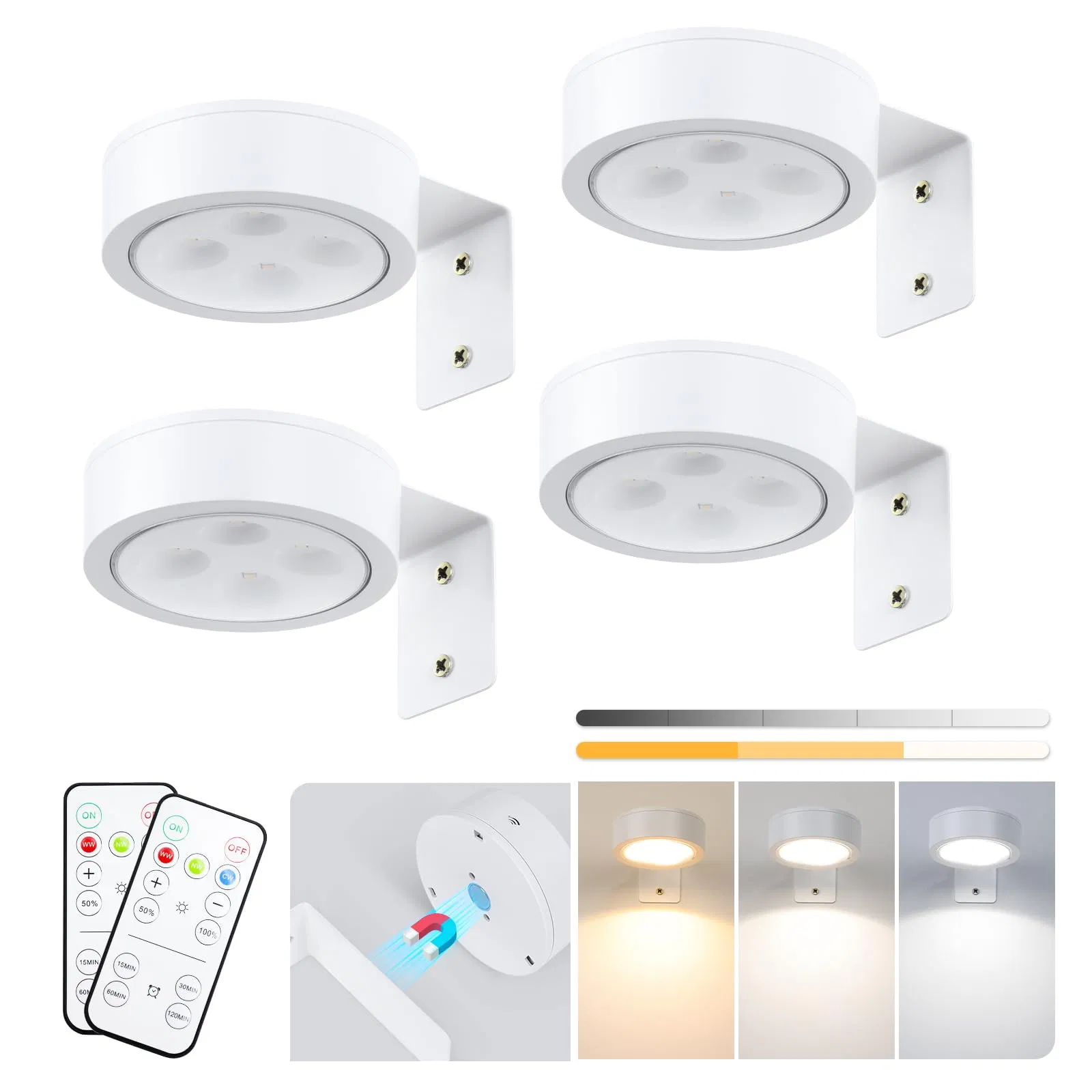 Picture Lights for Wall, 13 Color RGB Magnetic LED Art Display Light for Picture Frame, Wireless Battery Operated Painting Light with Remote Control, Party Home