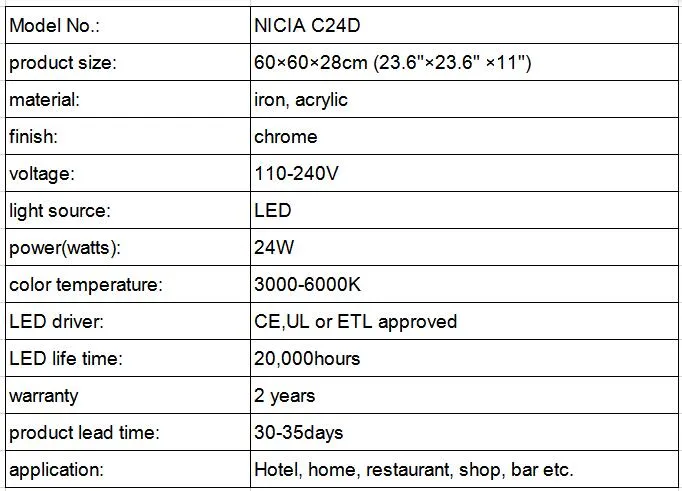 LED Decorative Ceiling Light Detail