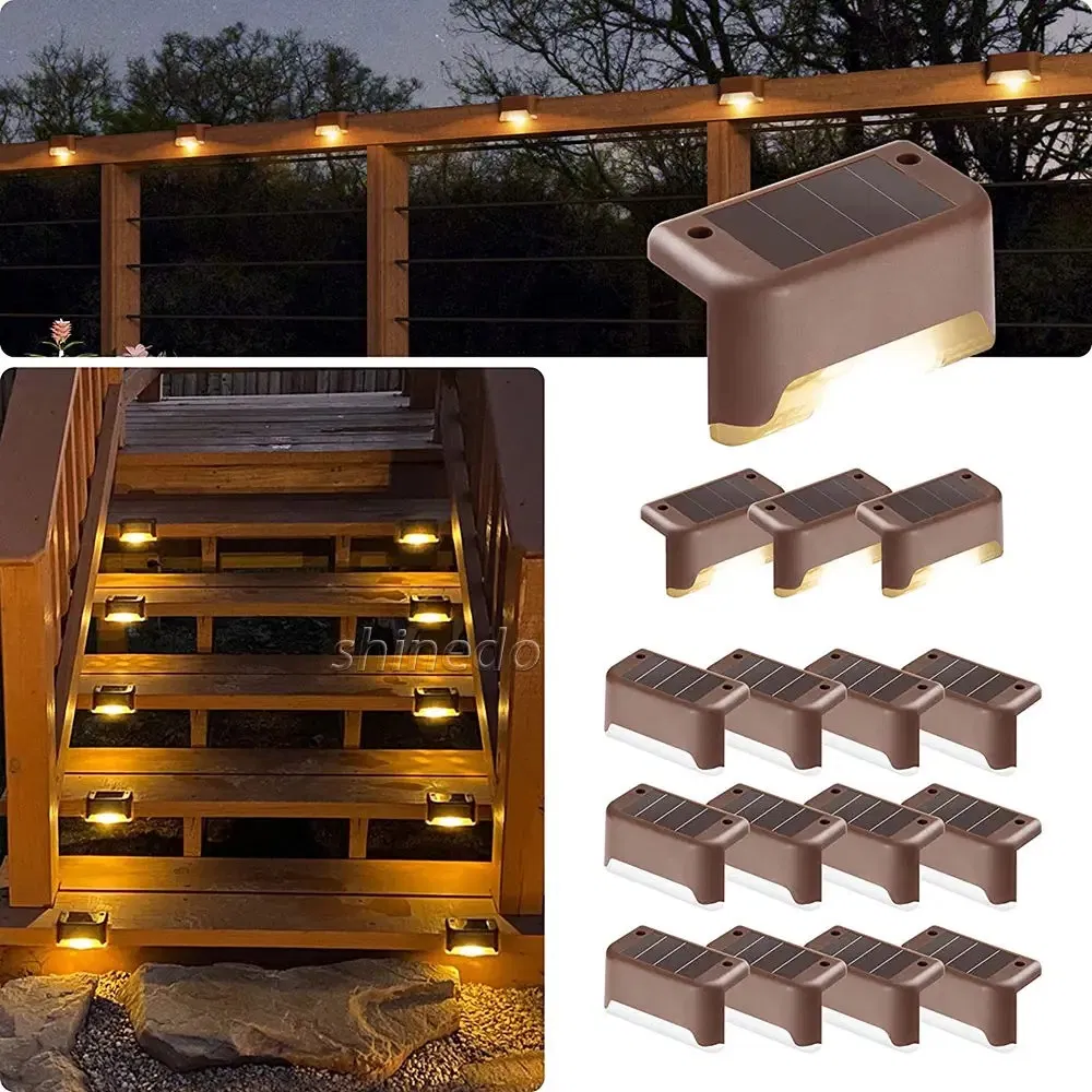 Hot Selling Fence Lamp Solar Powered LED Deck Stairs Outdoor Garden Wall Fence Yard Lights Patio Railing Path Wall Lamp