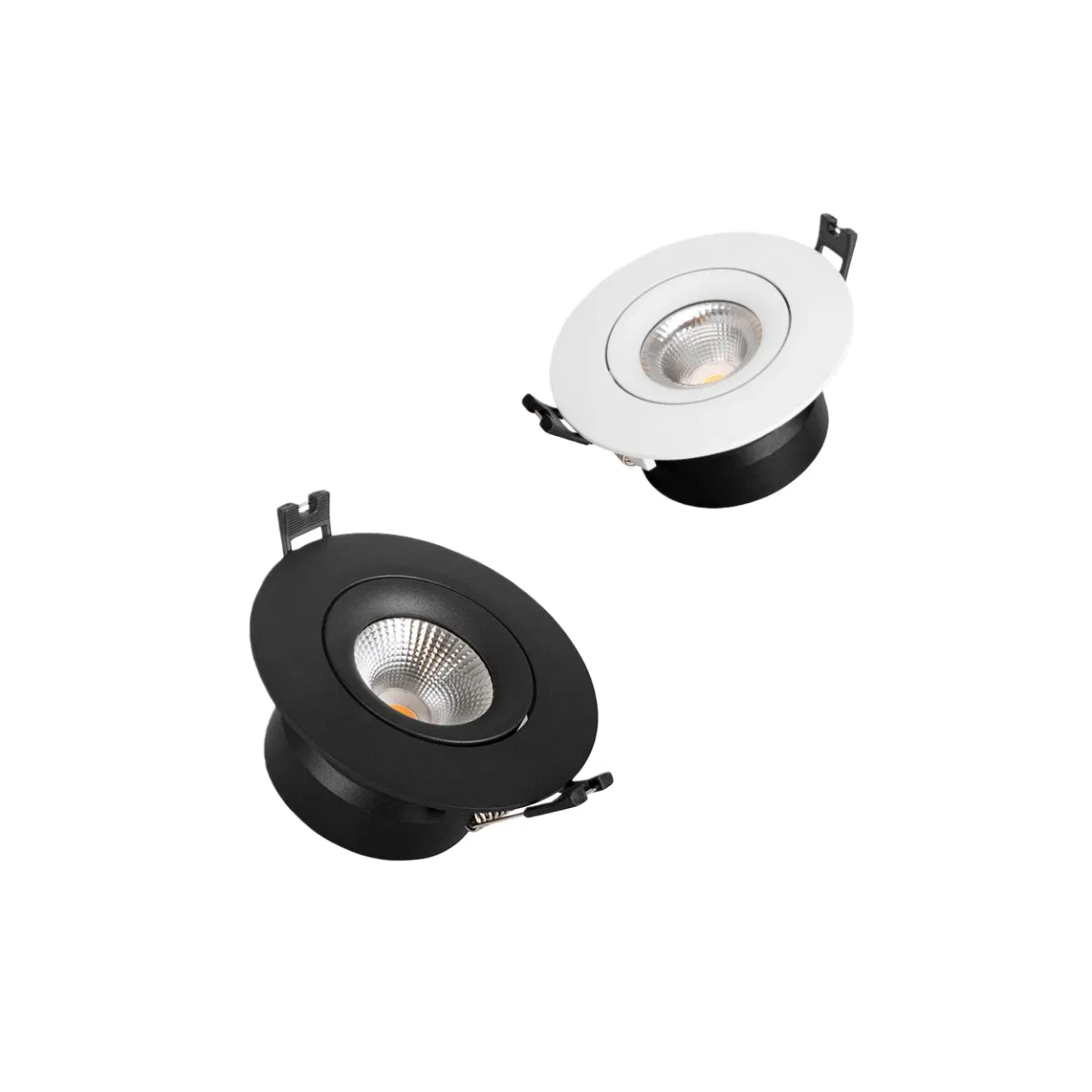 68-83mm Cutout Dimmable 90-110lm/W Flicker Free Anti- Glare 7W Ultra-Thin Downlights Recessed Downlight COB LED Spotlight