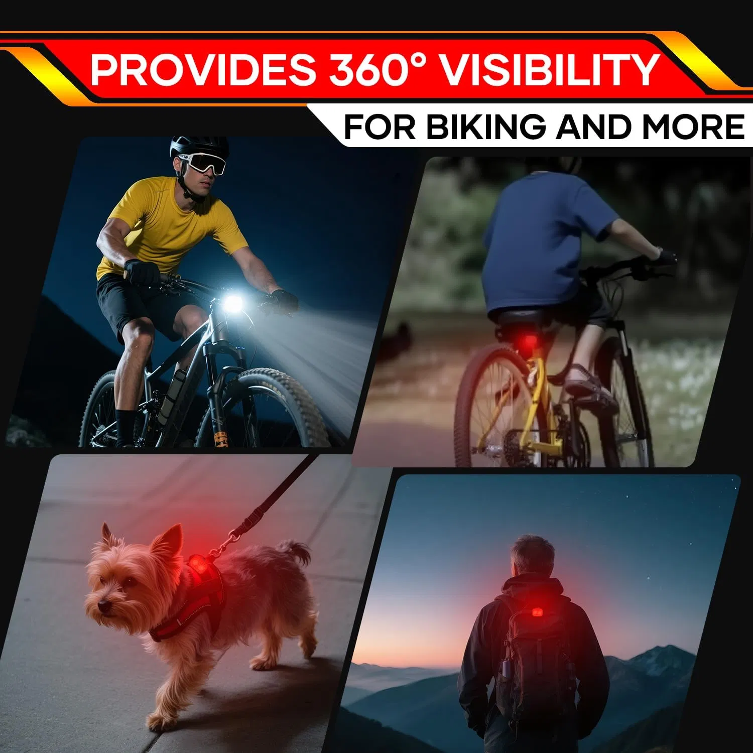 Bike Lights, Rechargeable Bicycle Lights Set Super Bright 8+12 Modes, Ipx6 Waterproof Bike Lights for Night Riding/Cycling Safety, Front and Back Taillight Refl