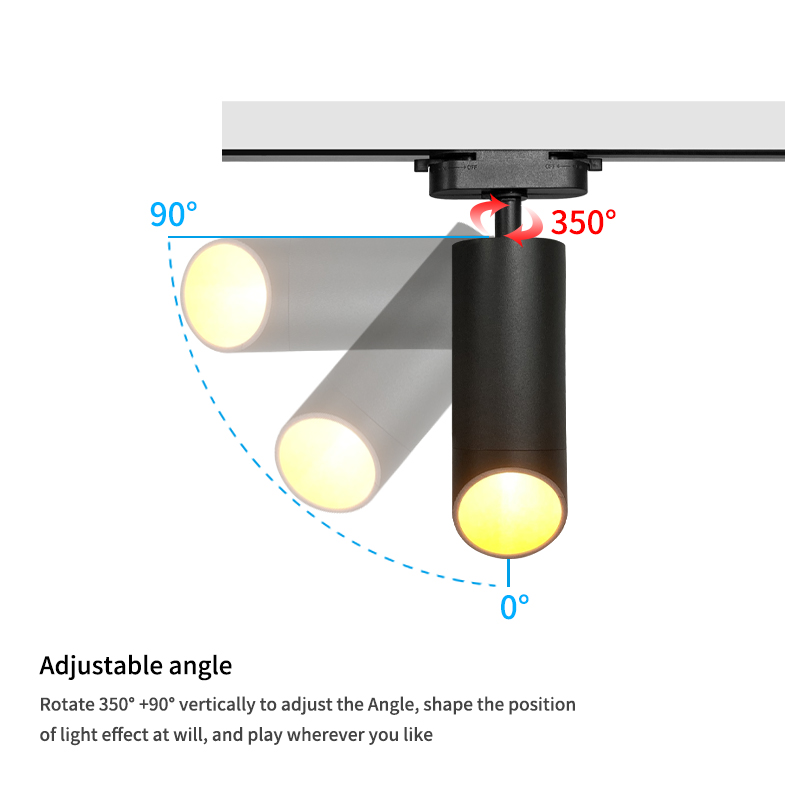 Adjustable Metal Track Light Bar Track Lighting Commercial Dali Dimmable Focus LED Track Lighting for Fashion Store