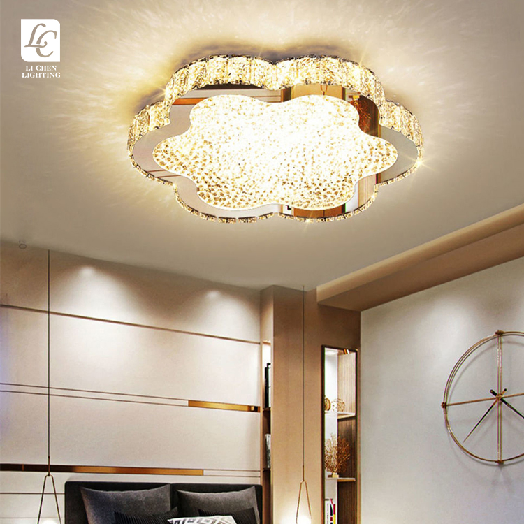 Bedroom Decoration Stainless Steel Flush Mount LED Ceiling Light