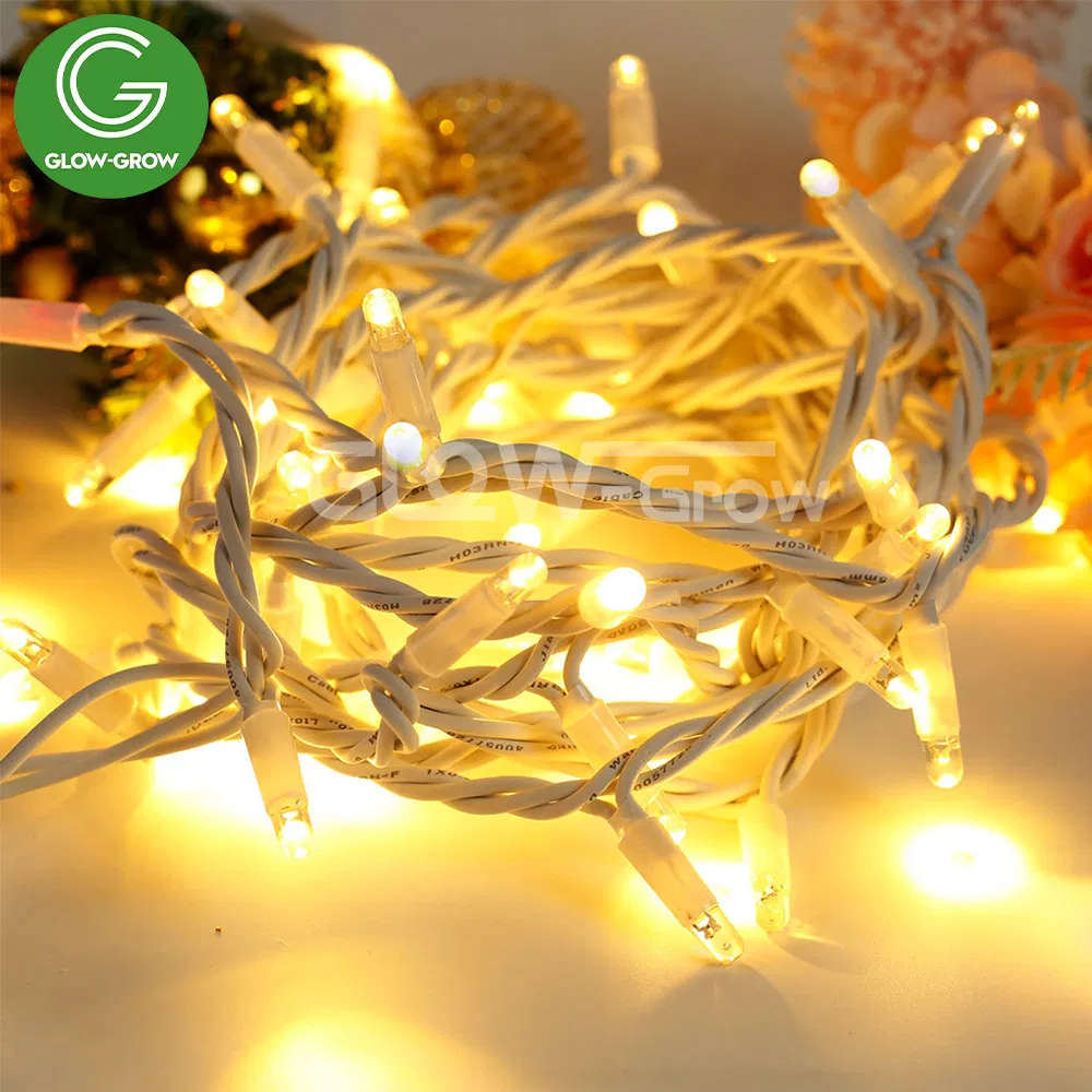 Outdoor Christmas Twinkle Fairy Garland Garden Curtain String LED Chain Light for Home Wedding Palm Tree Ramadan Street Halloween Holiday Event Decor