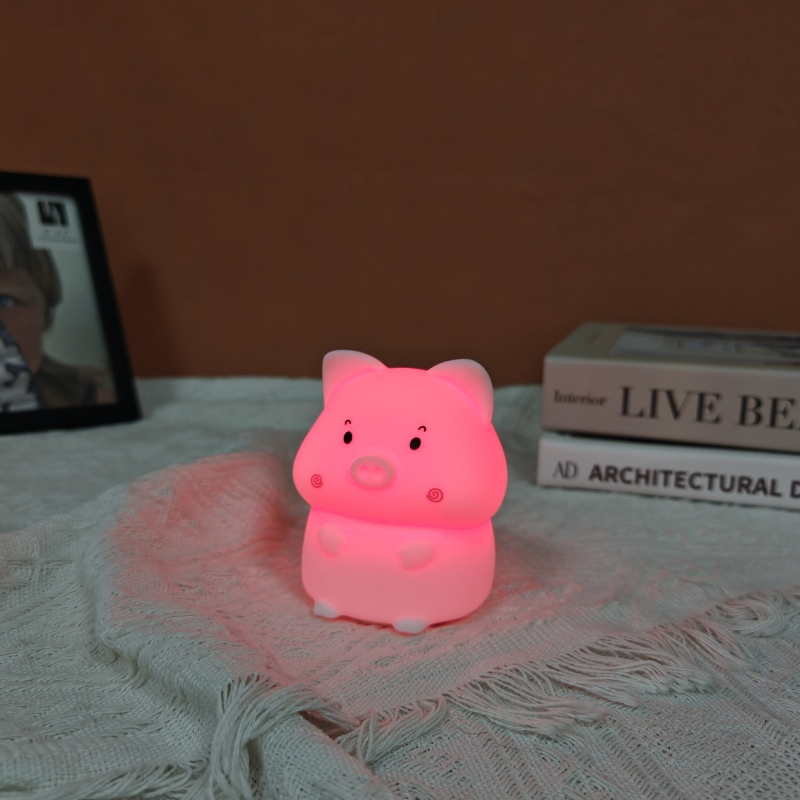 Rechargeable Kids Room Small New LED Gift Lamp Decor Silicone Night Light with Automatic Shut off Feature