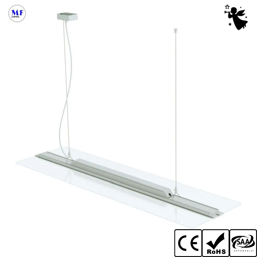 Slim High Art 50W 60W 75W 1*4 1*5 Smart Dali 0-10V Dimmable Dimming LED Pendent Panel Lamp for Office Room Workstation Work Place Restaurant Cafeteria