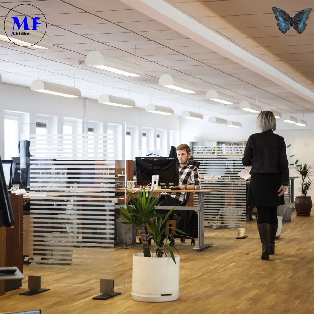 Slim High Art 50W 60W 75W 1*4 1*5 Smart Dali 0-10V Dimmable Dimming LED Pendent Panel Lamp for Office Room Workstation Work Place Restaurant Cafeteria