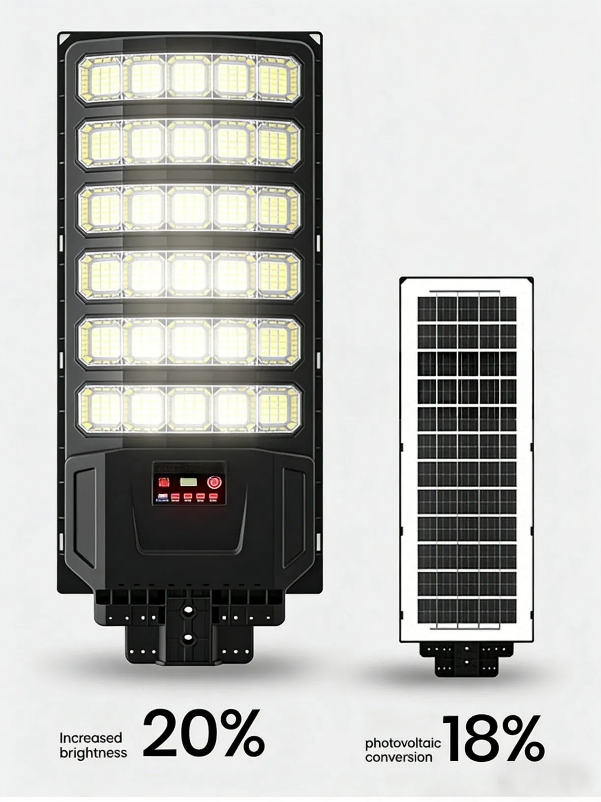 1000W Ultra Bright 18000mAh Solar Parking Lot Light with Remote Control Adjustable Lighting Modes for Garden Path Solar Street Light