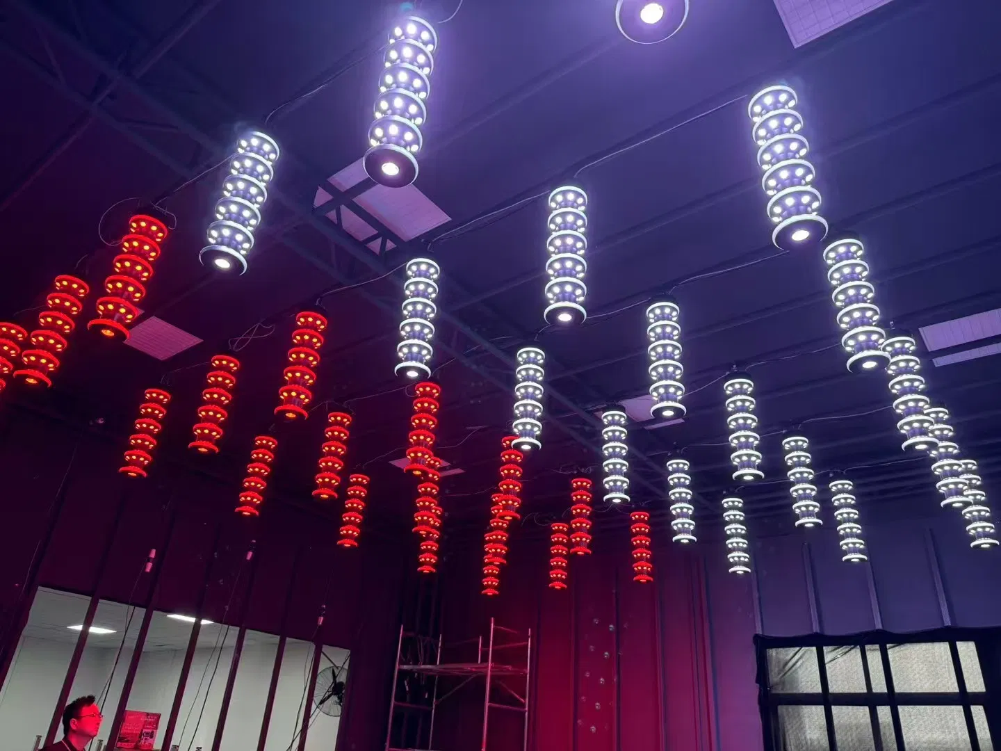 New Colorful 3D Matrix Bamboo Light 3-Layer String with Beam for Disco