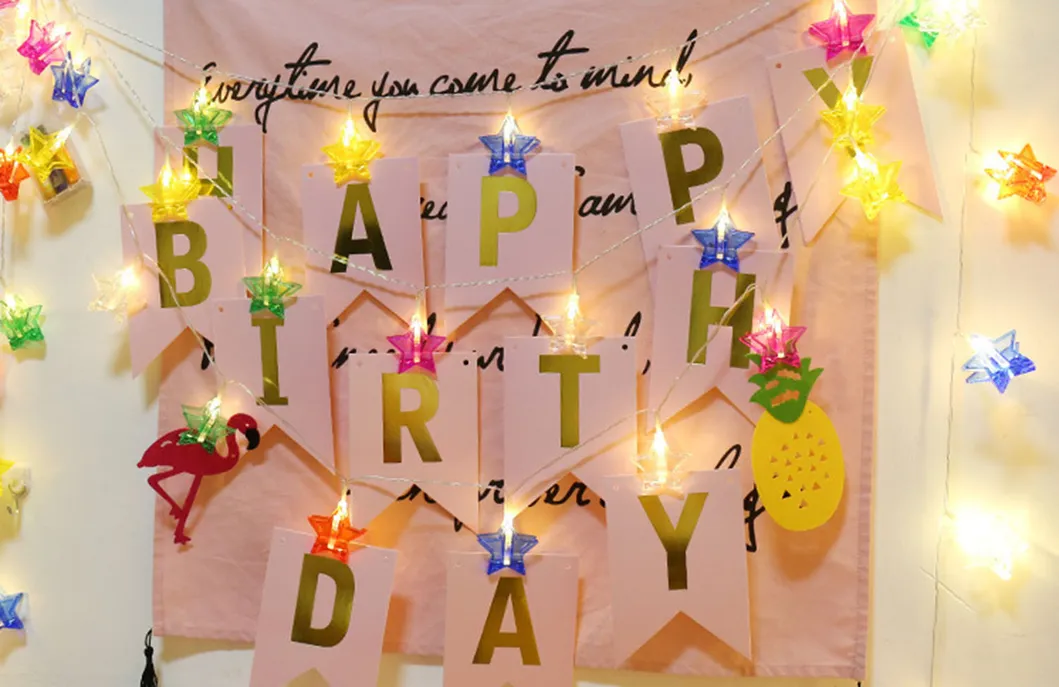 LED Star Photo Clips Display