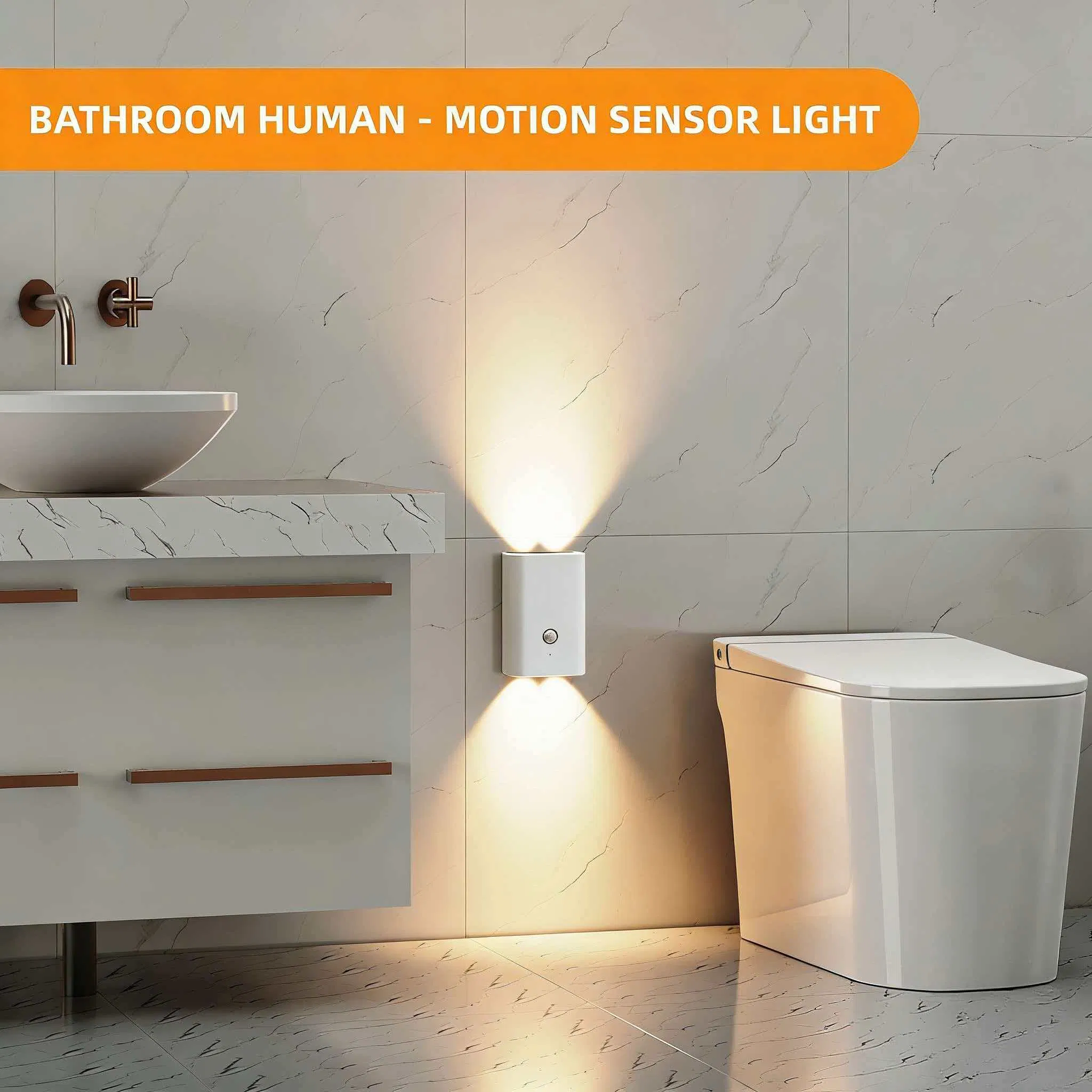 Rechargeable Wireless PIR Motion Sensor LED Picture Light with 3 Modes