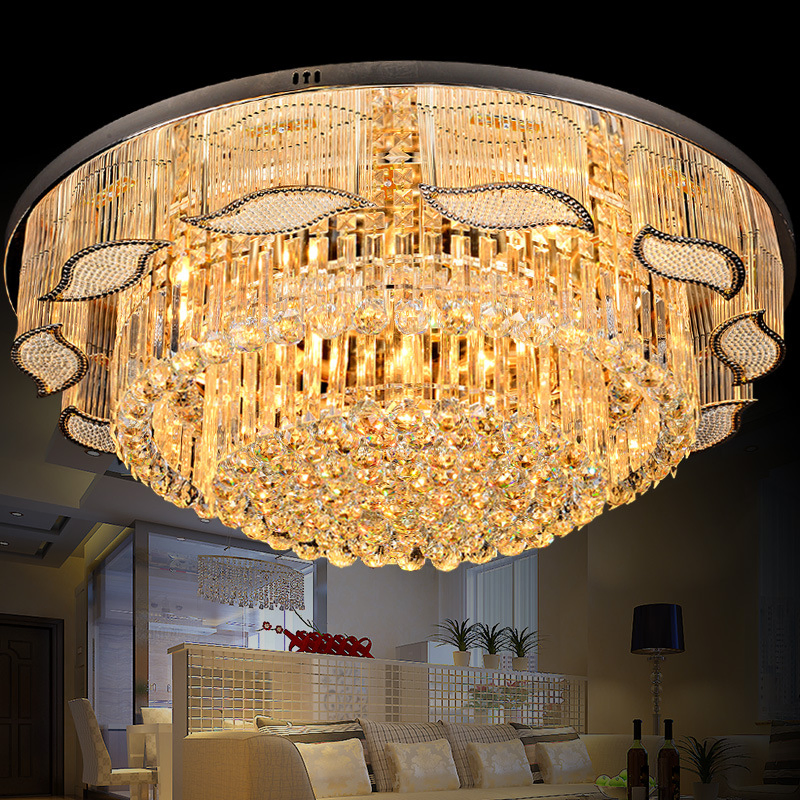 Elegant Customized Crystal Flush Mount Ceiling Light for Modern Spaces