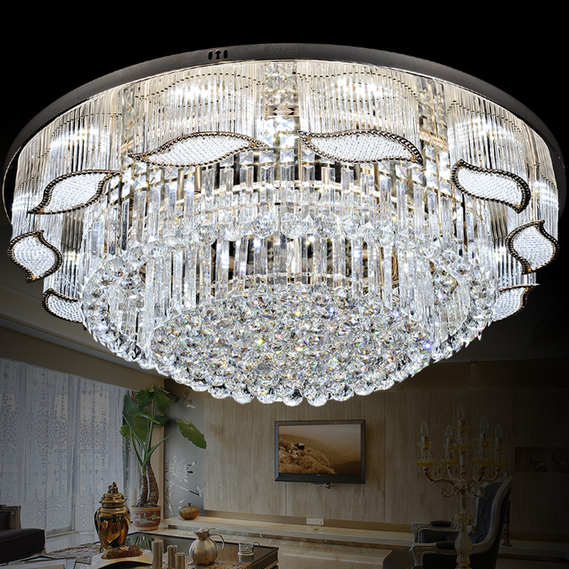 Elegant Customized Crystal Flush Mount Ceiling Light for Modern Spaces