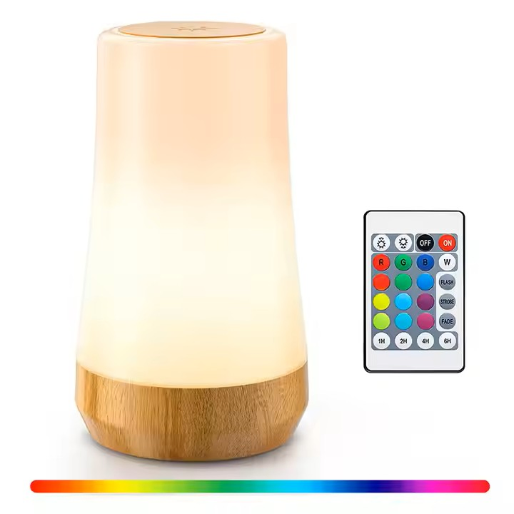 LED Night Light Cute Silicone Bear Rabbit Bunny Remote Control Smart Nursery Lamp with Timing for Children