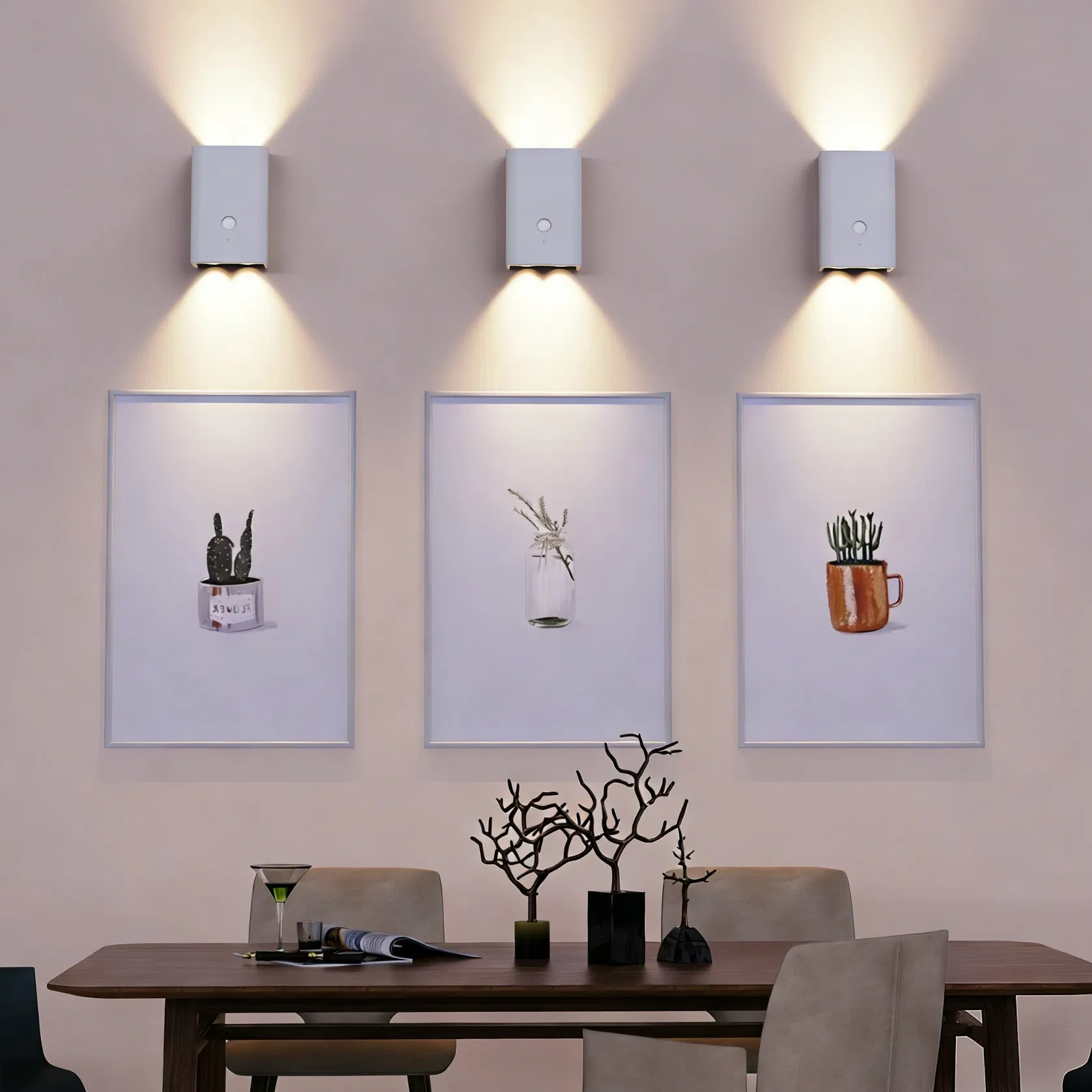 Rechargeable Wireless PIR Motion Sensor LED Picture Light with 3 Modes