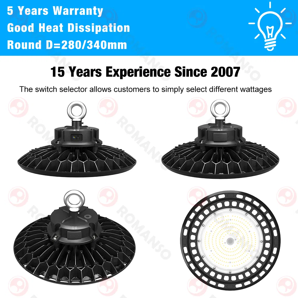 Romanso China Industrial LED Switchable Wattage High Bay Light