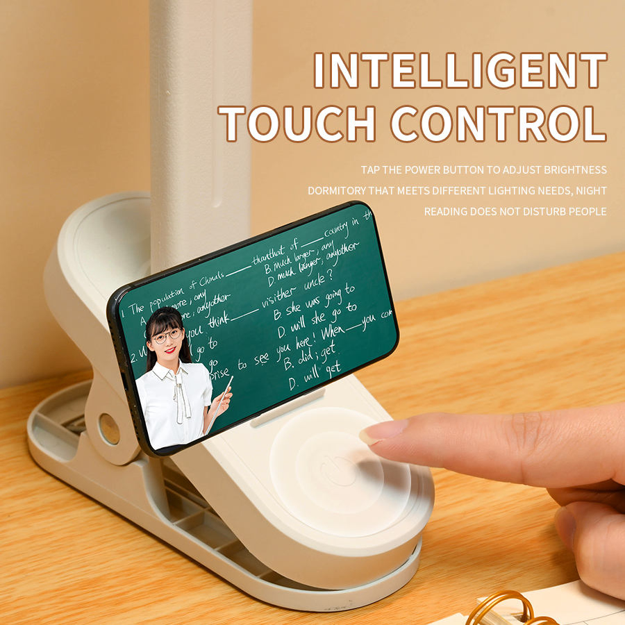 USB Rechargeable Clip-on LED Desk Lamp for Home Office