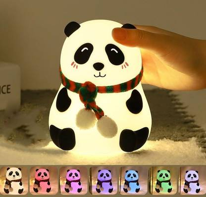 Panda Silicone Night Light USB Rechargeable LED Cute Animal Kids Night Lamp