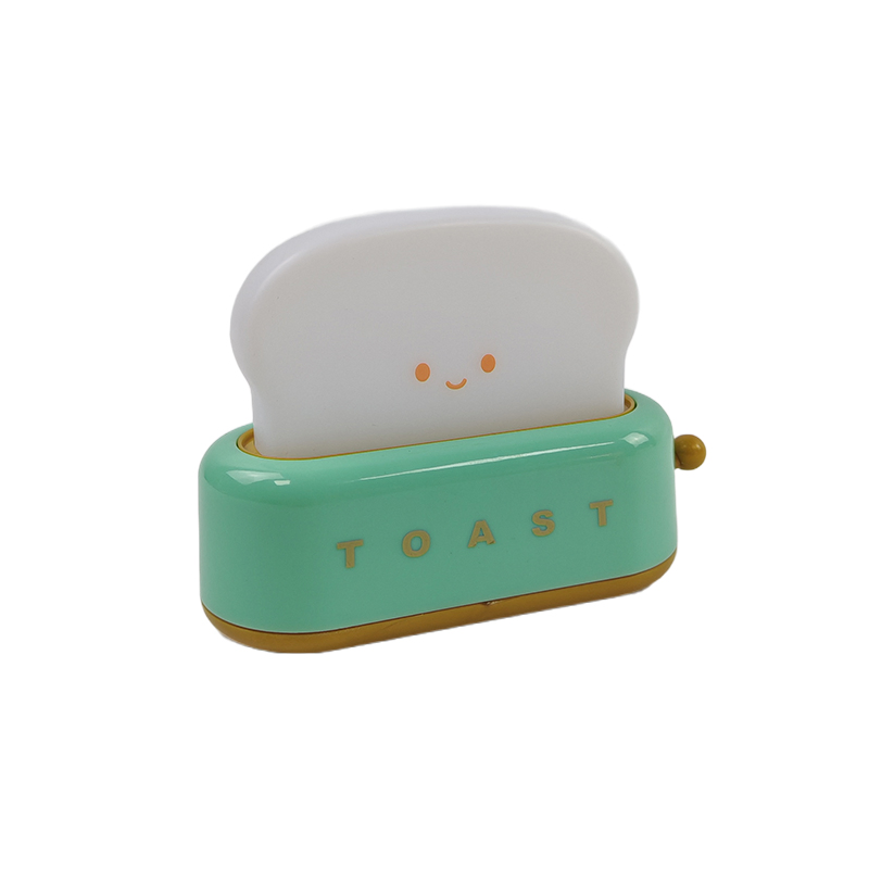 Cute Toast Night Light - Dimmable LED Toaster Lamp Battery Operated for Bedroom Decor, Kids Gift