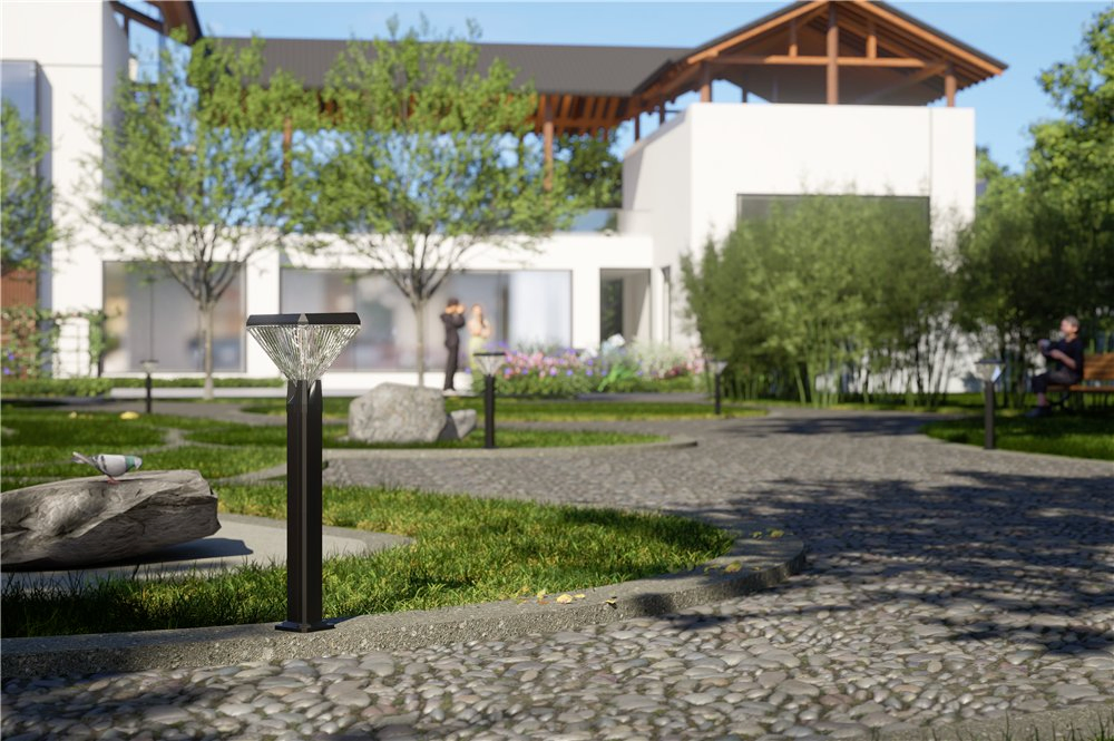 780mm Height IP65 Super Bright Outdoor Path Garden Bollard Light Mj-dB780 Diamond LED Solar Lawn Light