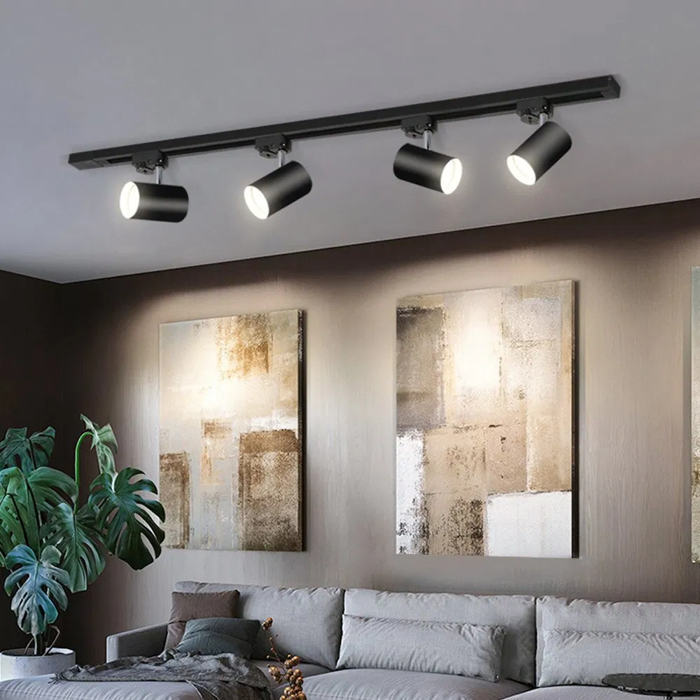 LED Track Lighting Kit, 5 Lights 220V 15W, LED Track Lighting