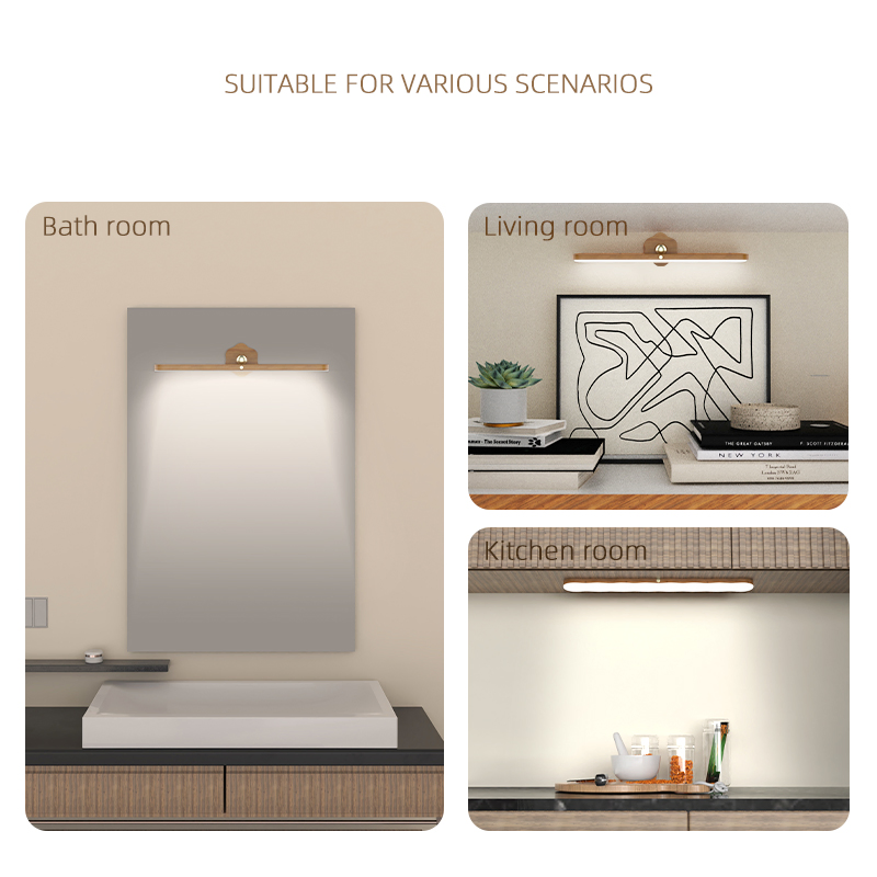 Rechargeable Magnetic Dimmer Closet LED Night Light Mirror Light