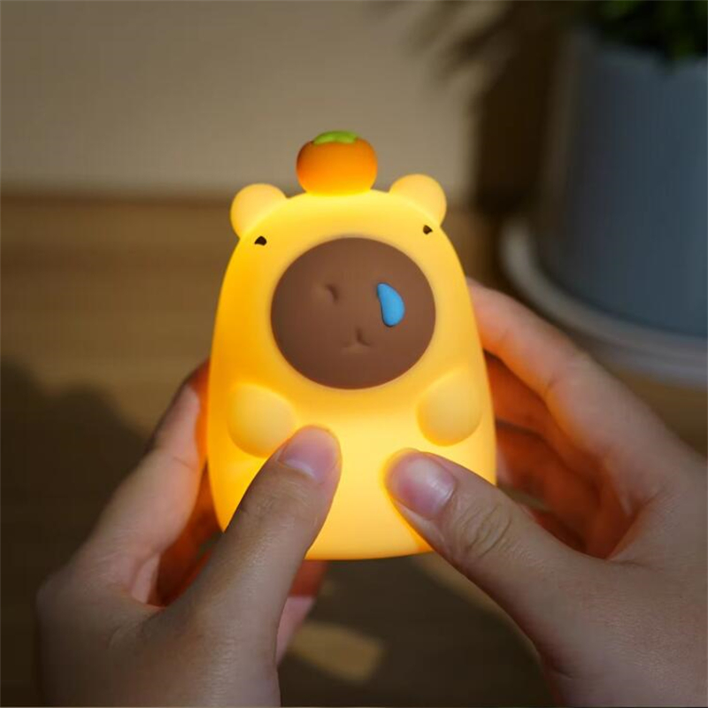 Cuddly Silicone Children Indoor Sensor LED Silicone Pat Animal Night Light