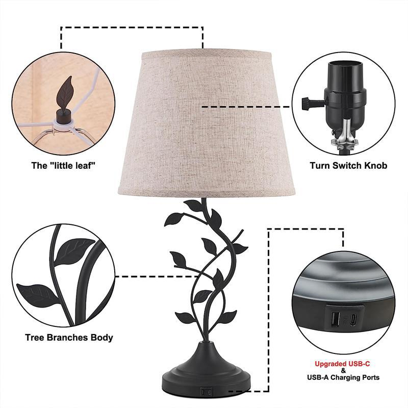 Simple Metal Rechargeable Indoor Lighting Dimmable Desk Light Living Room Bedside Task Table Lamp